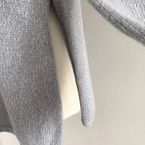 Eileen Fisher Alpaca & Organic Cotton Ballet Neck Side Slit Gray Sweater Size SP - Picture 9 of 12